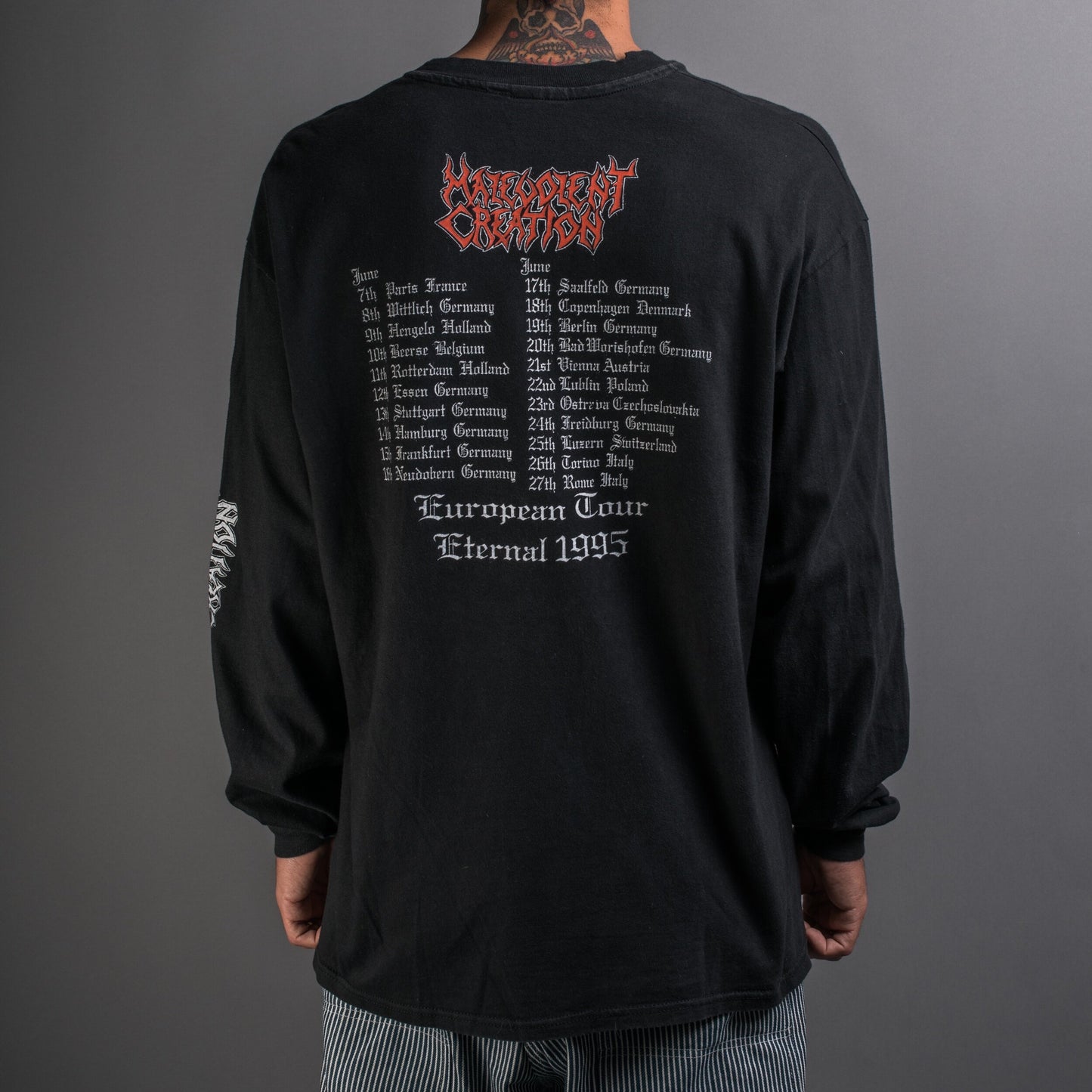 Vintage 1995 Malevolent Creation Eternal Tour Longsleeve