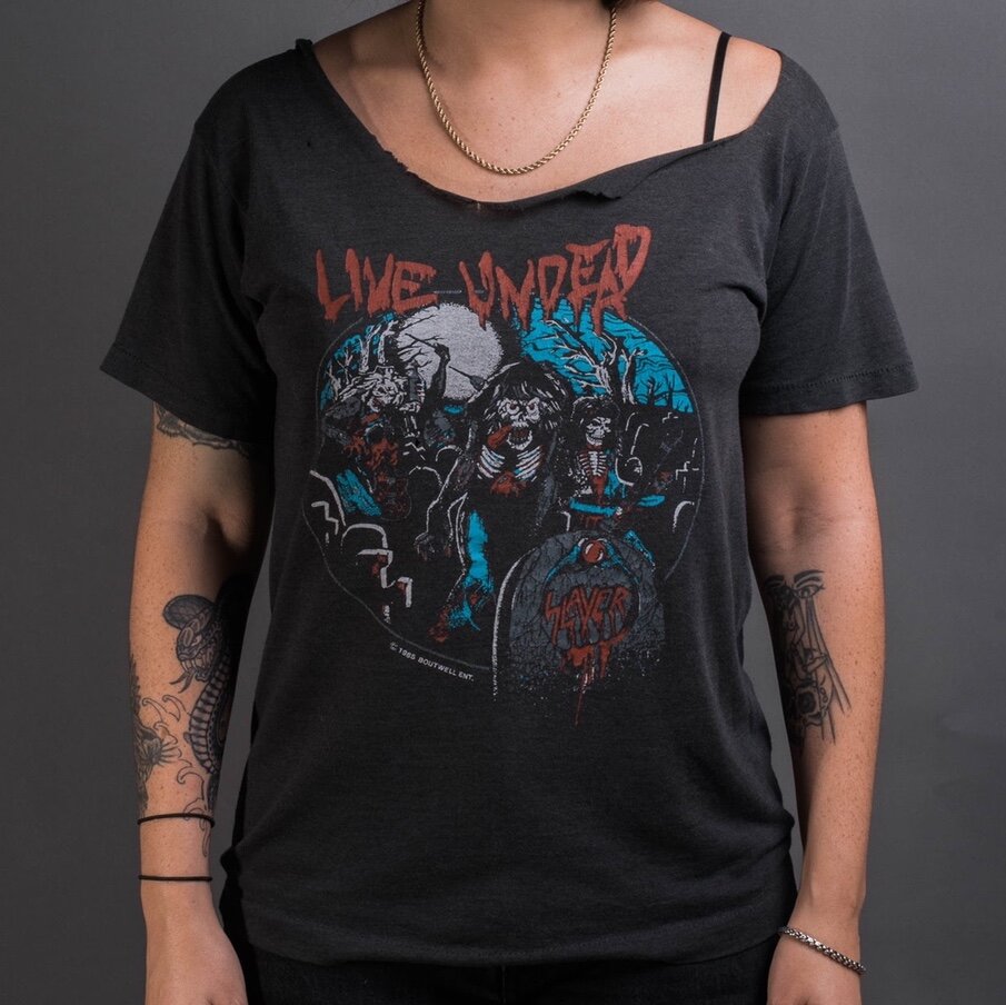 Vintage 1985 Slayer Live Undead T-Shirt