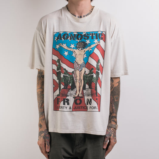 Vintage 80’s Agnostic Front Liberty And Justice For T-Shirt