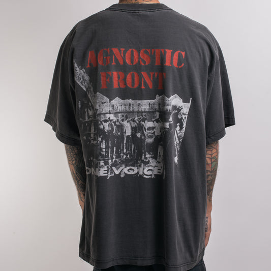 Vintage 1992 Agnostic Front One Voice Euro Tour T-Shirt