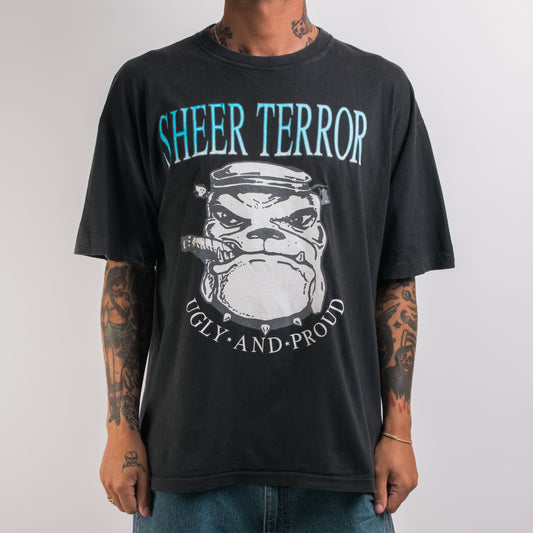 Vintage 1992 Sheer Terror Ugly And Proud European Tour T-Shirt