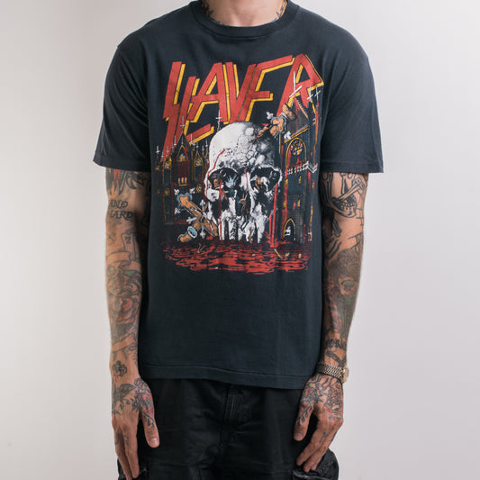 Vintage 1988 Slayer World Sacrifice Tour T-Shirt