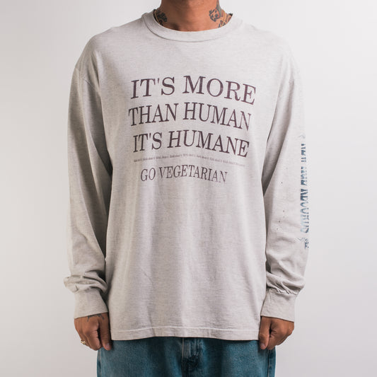 Vintage 90’s New Age Records Go Vegetarian Longsleeve