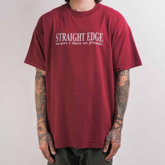 Vintage 90’s Andrew Thomas Straight Edge Means I Have No Friends T-Shirt