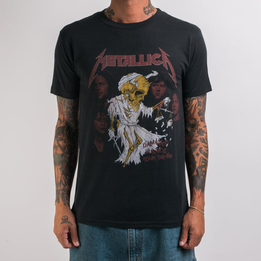 Vintage 1989 Metallica Damaged Justice Tour T-Shirt