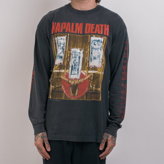 Vintage 90’s Napalm Death Death By Manipulation Longsleeve