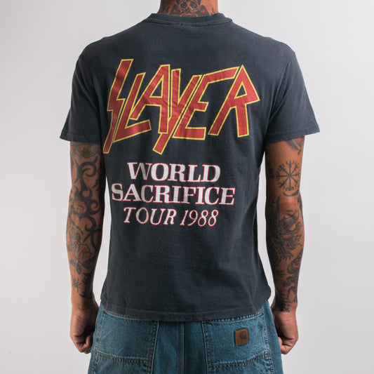 Vintage 1988 Slayer World Sacrifice Tour T-Shirt