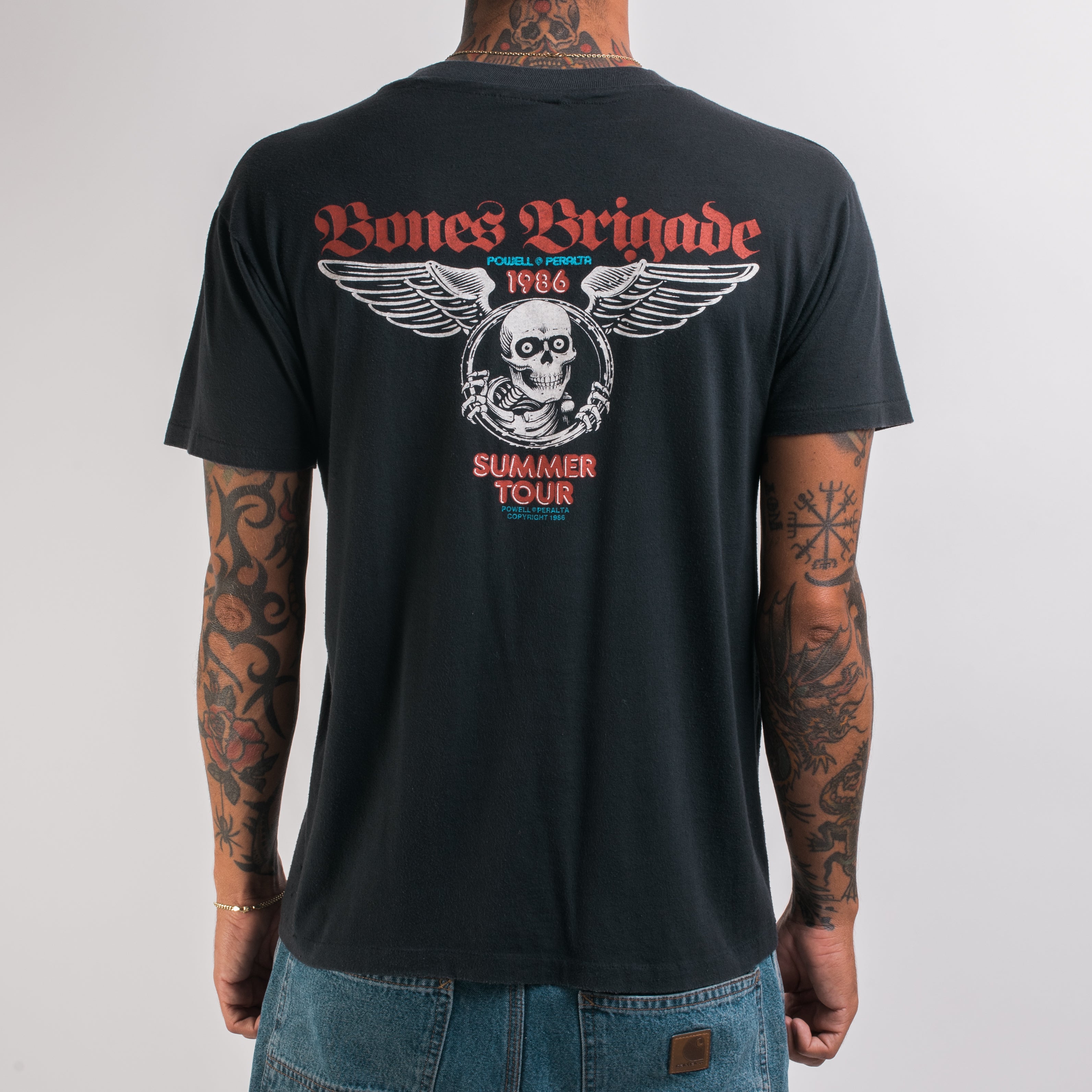 Vintage 1986 Powell Peralta Bones Brigade Summer Tour T-Shirt ...