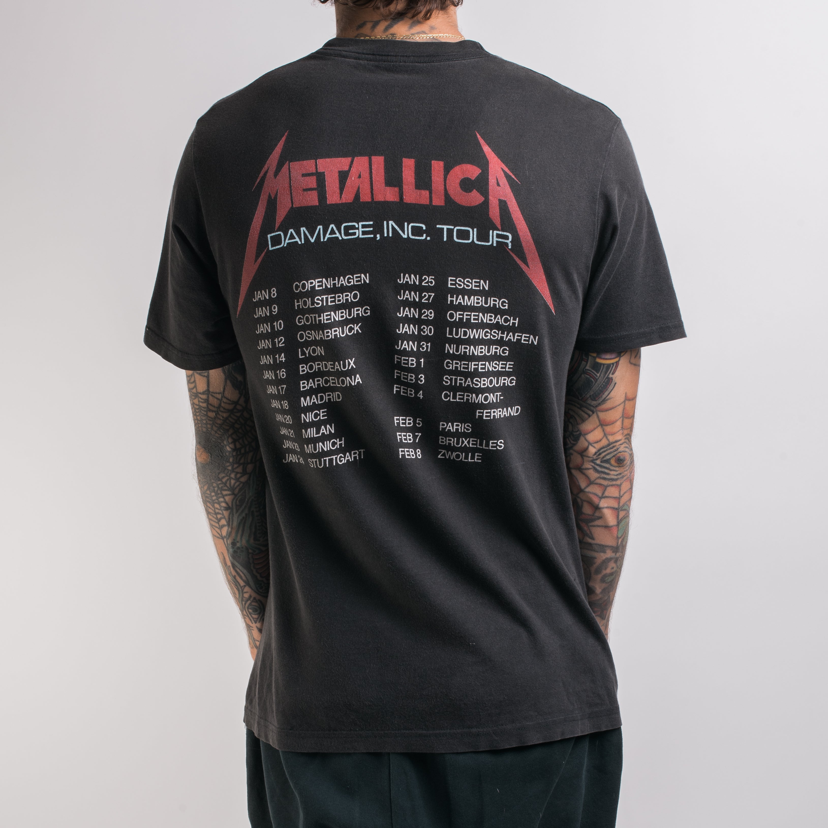 Vintage 80's Metallica Damage Inc European Tour T-Shirt – Mills