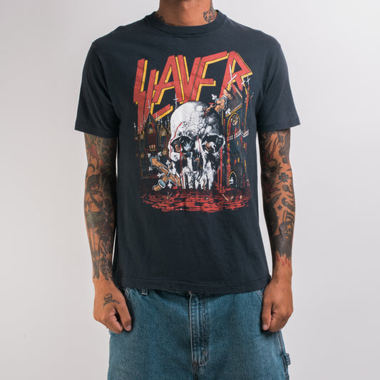 Vintage 1988 Slayer World Sacrifice Tour T-Shirt