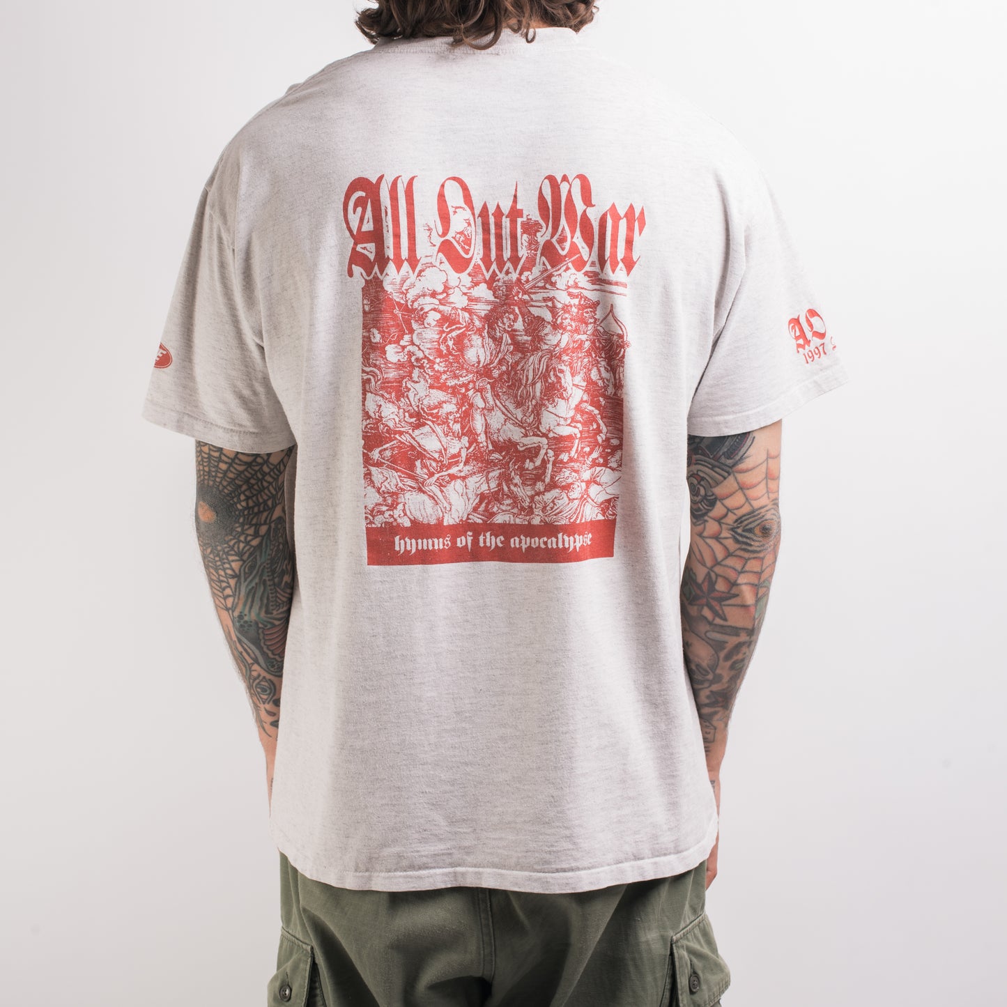 Vintage 1997 All Out War Hymns Of The Apocalypse T-Shirt