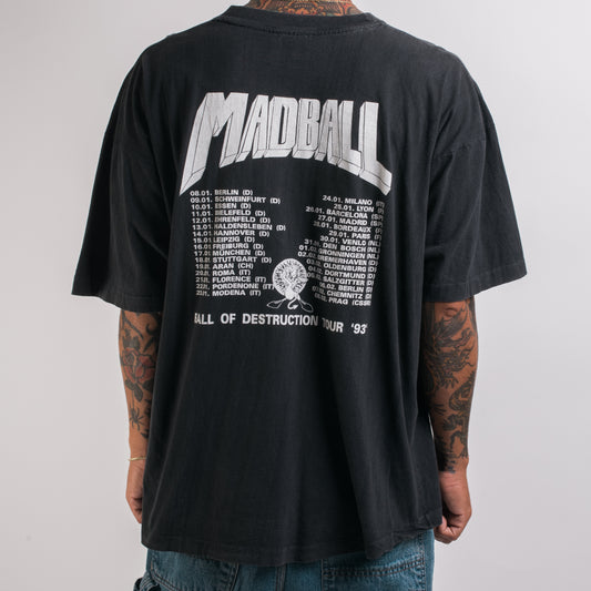 Vintage 1993 Madball Ball Of Destruction Tour T-Shirt