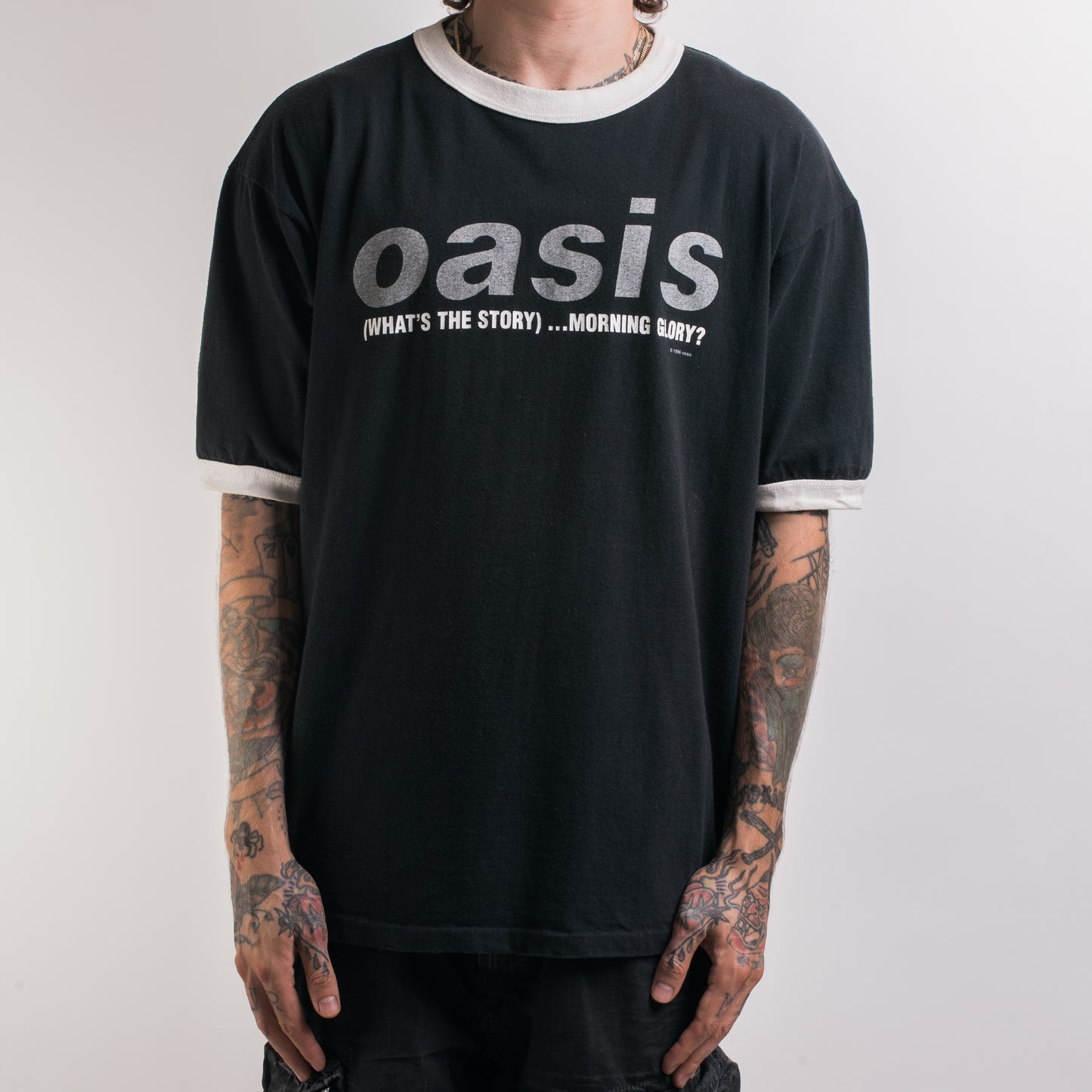 Vintage 1996 Oasis What’s The Story Ringer T-Shirt