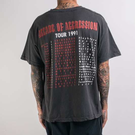 Vintage 1991 Slayer Decade Of Aggression Tour T-Shirt