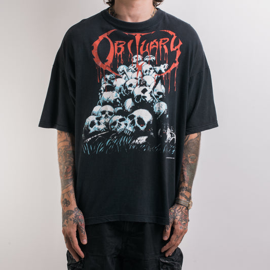 Vintage 90’s Obituary Pile Of Skulls T-Shirt