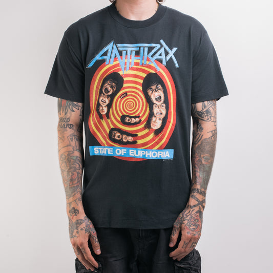 Vintage 1988 Anthrax State Of Euphoria Tour T-Shirt