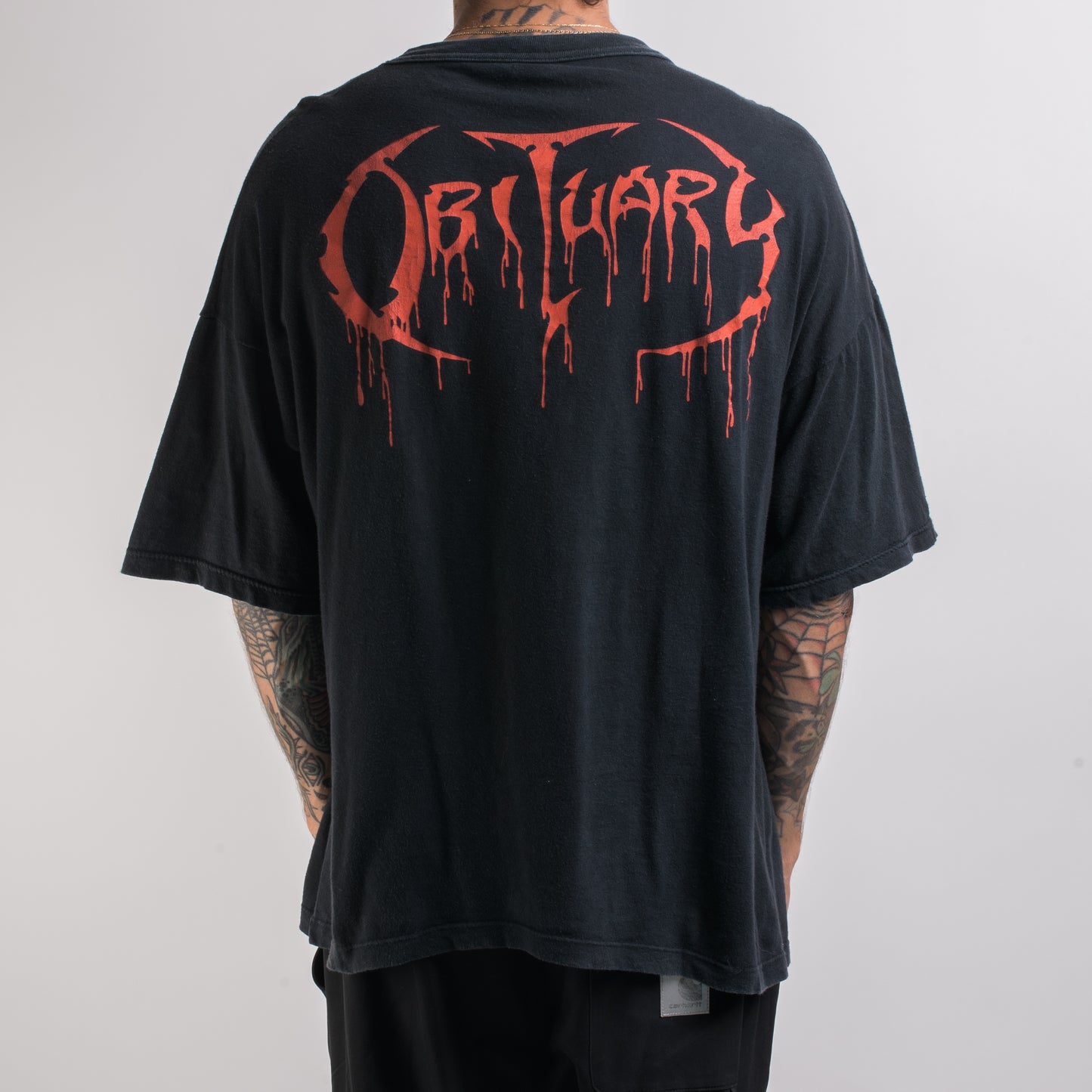 Vintage 1992 Obituary Pile Of Skulls T-Shirt