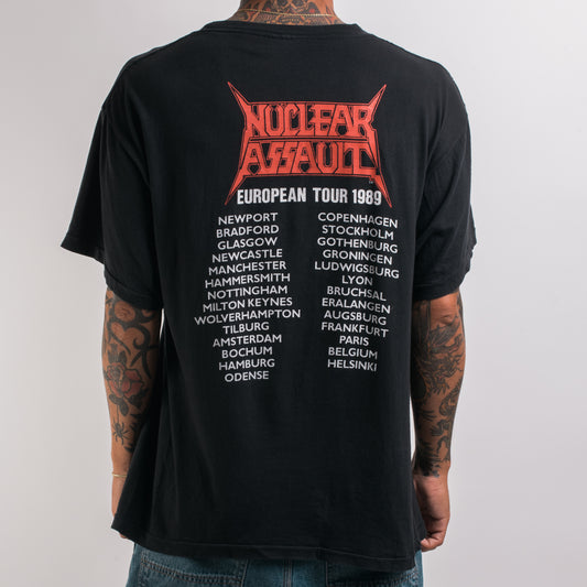 Vintage 1989 Nuclear Assault Handle With Care Tour T-Shirt